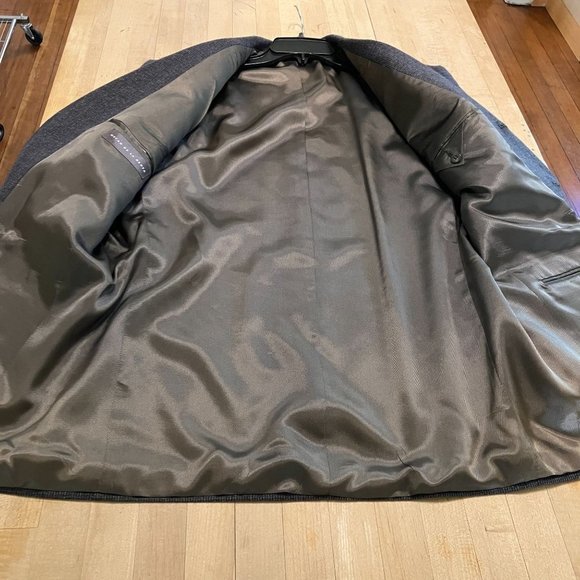 OSCAR de la Renta Mens Lambswool Three Button Blazer Jacket Size 42R Blue NEW - Picture 9 of 12